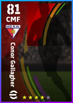 Conor Gallagher eFootball 2026 player card — 81 OVR CMF