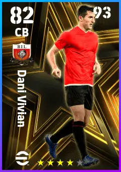 Dani Vivian eFootball 2026 player card — 82 OVR CB