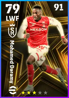 Mohamed Daramy eFootball 2026 player card — 79 OVR LWF