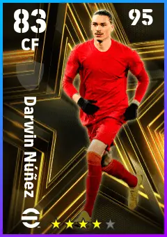 Darwin Nunez eFootball 2026 player card — 83 OVR CF