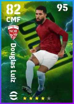 Douglas Luiz eFootball 2026 player card — 82 OVR CMF