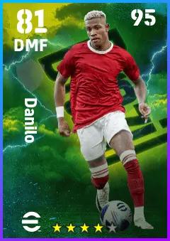 Danilo eFootball 2026 player card — 81 OVR DMF