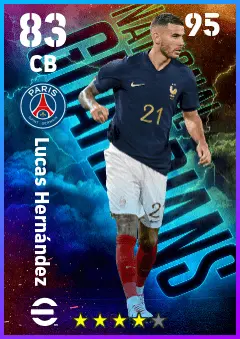 Lucas Hernandez eFootball 2026 player card — 83 OVR CB