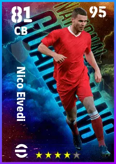 Nico Elvedi eFootball 2026 player card — 81 OVR CB