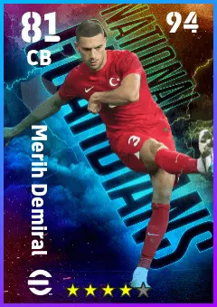 Merih Demiral eFootball 2026 player card — 81 OVR CB