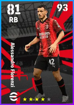 Alessandro Florenzi eFootball 2026 player card — 81 OVR RB
