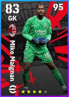 Mike Maignan eFootball 2026 player card — 83 OVR GK