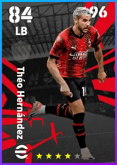 Theo Hernandez eFootball 2026 player card — 84 OVR LB