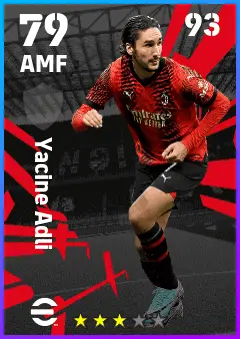 Yacine Adli eFootball 2026 player card — 79 OVR AMF