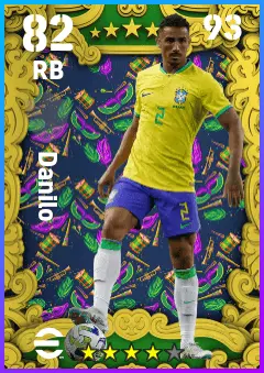 Danilo eFootball 2026 player card — 82 OVR RB