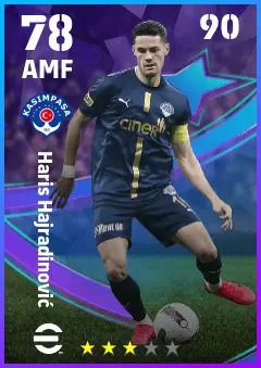 Haris Hajradinovic eFootball 2026 player card — 78 OVR AMF