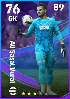 Ali Sasal Vural eFootball 2026 player card — 76 OVR GK