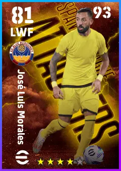 Jose Luis Morales eFootball 2026 player card — 81 OVR LWF