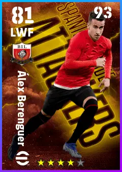 Alex Berenguer eFootball 2026 player card — 81 OVR LWF