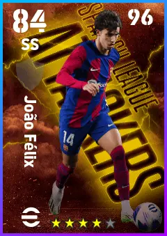 Joao Felix eFootball 2026 player card — 84 OVR SS