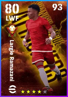 Largie Ramazani eFootball 2026 player card — 80 OVR LWF