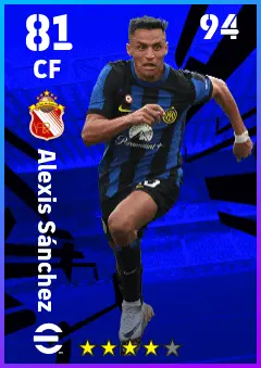 Alexis Sanchez eFootball 2026 player card — 81 OVR CF