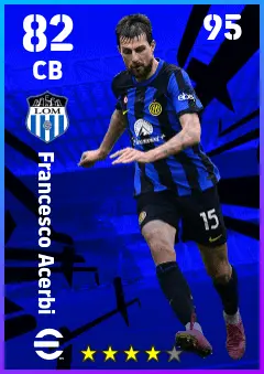 Francesco Acerbi eFootball 2026 player card — 82 OVR CB