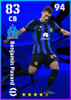 Benjamin Pavard eFootball 2026 player card — 83 OVR CB