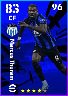 Marcus Thuram eFootball 2026 player card — 83 OVR CF