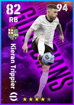 Kieran Trippier eFootball 2026 player card — 82 OVR RB