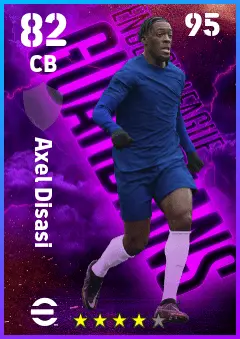 Axel Disasi eFootball 2026 player card — 82 OVR CB