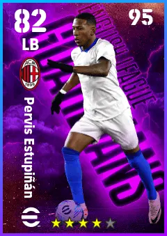 Pervis Estupinan eFootball 2026 player card — 82 OVR LB