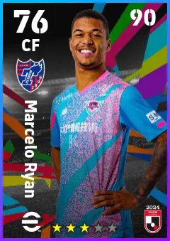 Marcelo Ryan eFootball 2026 player card — 76 OVR CF