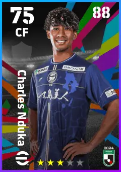 Charles Nduka eFootball 2026 player card — 75 OVR CF