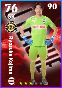 Ryosuke Kojima eFootball 2026 player card — 76 OVR GK