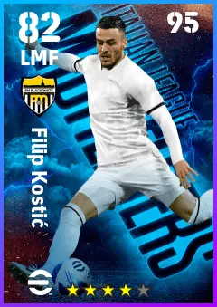 Filip Kostic eFootball 2026 player card — 82 OVR LMF