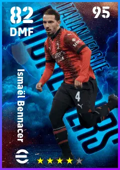 Ismael Bennacer eFootball 2026 player card — 82 OVR DMF