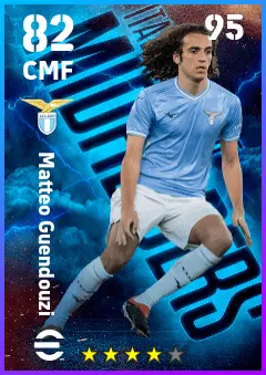 Matteo Guendouzi eFootball 2026 player card — 82 OVR CMF