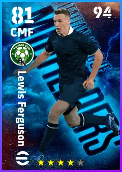 Lewis Ferguson eFootball 2026 player card — 81 OVR CMF