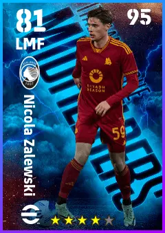 Nicola Zalewski eFootball 2026 player card — 81 OVR LMF