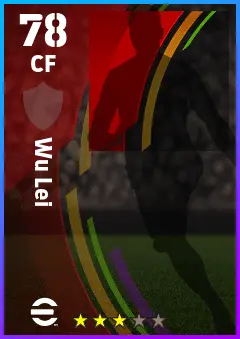Wu Lei eFootball 2026 player card — 78 OVR CF