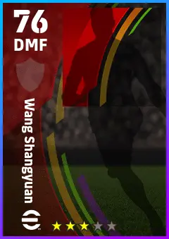 Wang Shangyuan eFootball 2026 player card — 76 OVR DMF