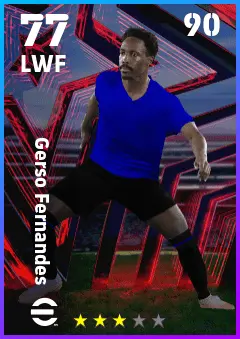 Gerso Fernandes eFootball 2026 player card — 77 OVR LWF