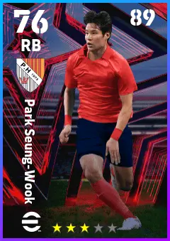 Park Seung-Wook eFootball 2026 player card — 76 OVR RB