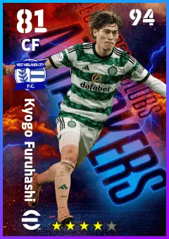 Kyogo Furuhashi eFootball 2026 player card — 81 OVR CF