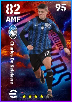 Charles De Ketelaere eFootball 2026 player card — 82 OVR AMF