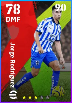 Jorge Rodriguez eFootball 2026 player card — 78 OVR DMF