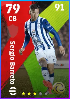 Sergio Barreto eFootball 2026 player card — 79 OVR CB