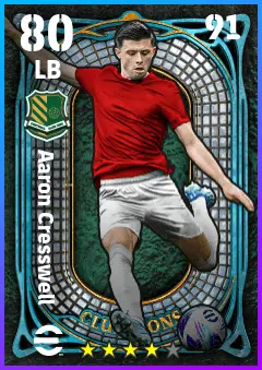 Aaron Cresswell eFootball 2026 player card — 80 OVR LB