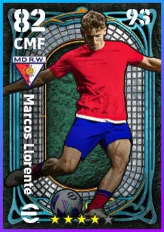 Marcos Llorente eFootball 2026 player card — 82 OVR CMF