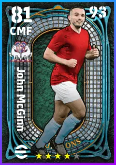 John McGinn eFootball 2026 player card — 81 OVR CMF