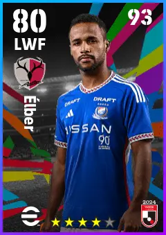 Elber eFootball 2026 player card — 80 OVR LWF