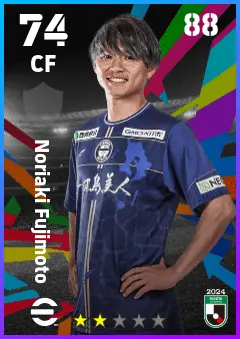 Noriaki Fujimoto eFootball 2026 player card — 74 OVR CF