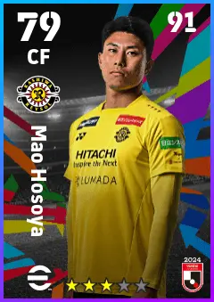 Mao Hosoya eFootball 2026 player card — 79 OVR CF