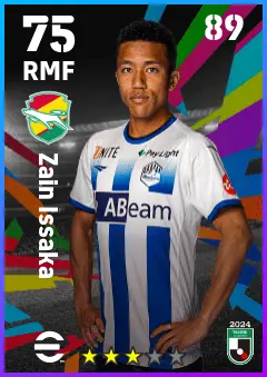 Zain Issaka eFootball 2026 player card — 75 OVR RMF